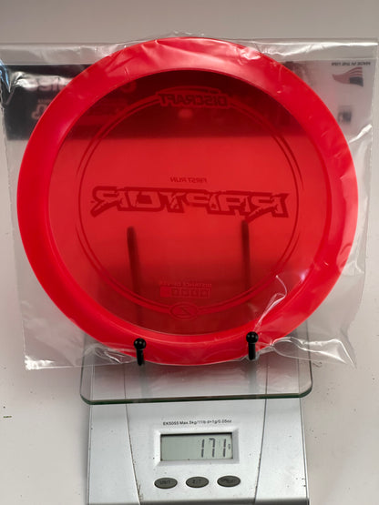 Discraft First Run Raptor (Z) Distance Driver – Transparent Red 170g