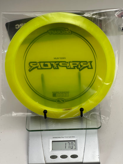 Discraft Z Raptor (First Run) Distance Driver - Transparent Yellow