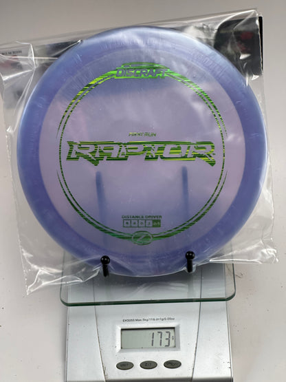 Discraft Z Raptor First Run Distance Driver - Transparent Purple