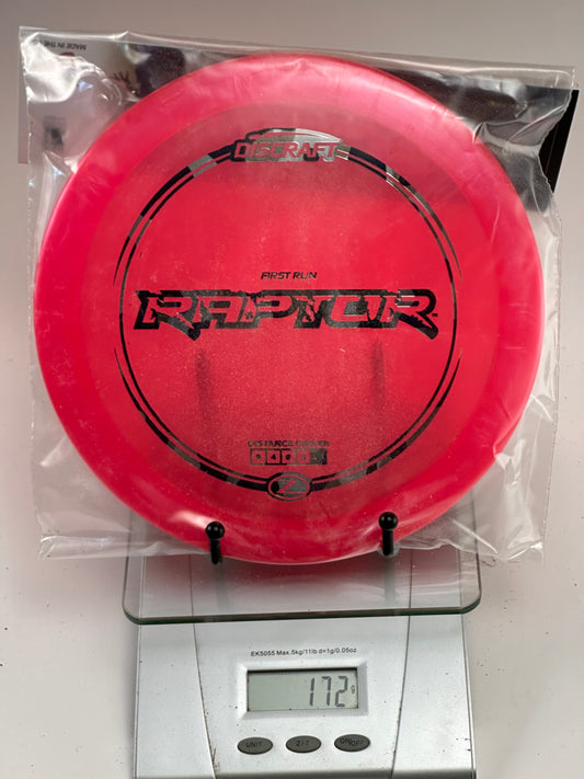 Discraft Raptor First Run Z Distance Driver – Transparent Red