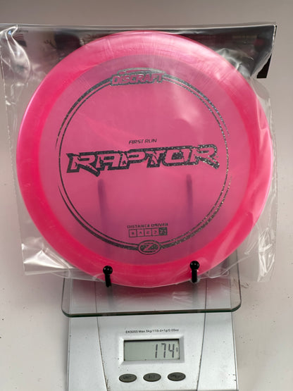 Discraft First Run Raptor Z Distance Driver - Transparent Pink