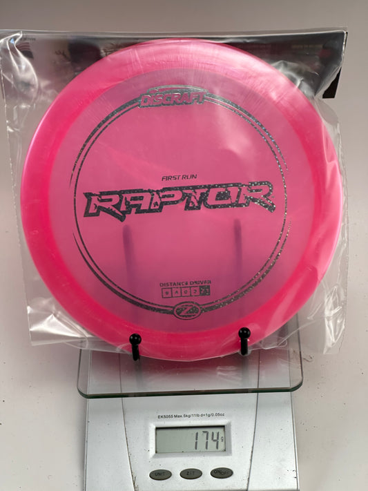 Discraft First Run Raptor Z Distance Driver - Transparent Pink