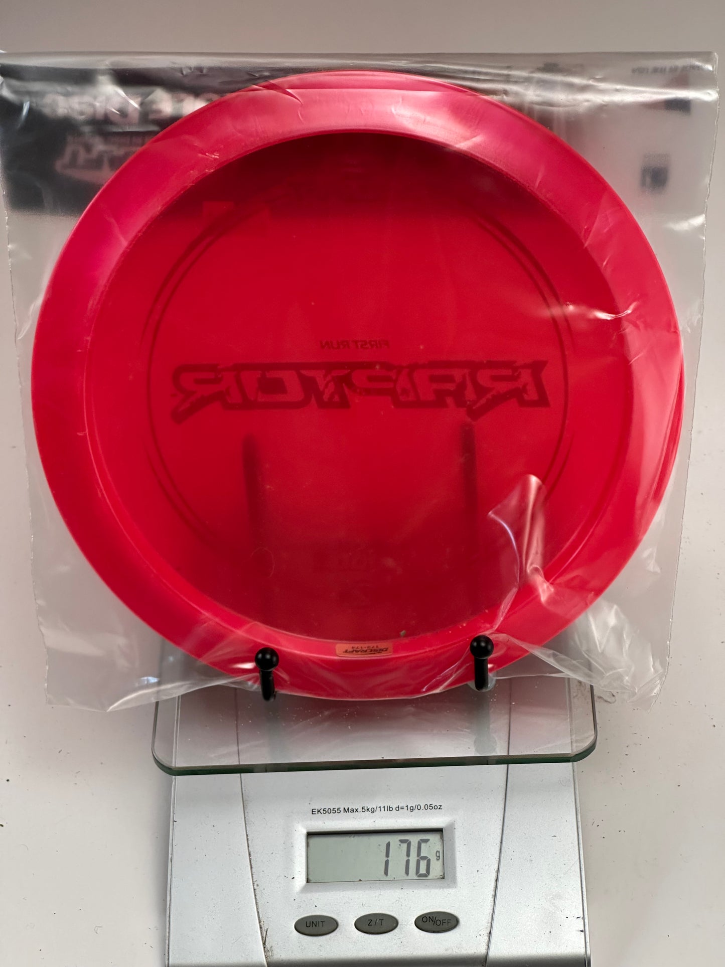 Discraft Raptor First Run Z Distance Driver (Transparent Red, Gold Stamp)