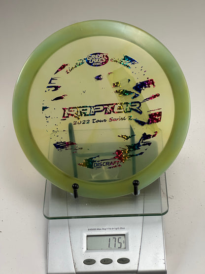 Discraft Raptor Tour Swirl Z (2022) Great Lakes Disc LE, Clear Green
