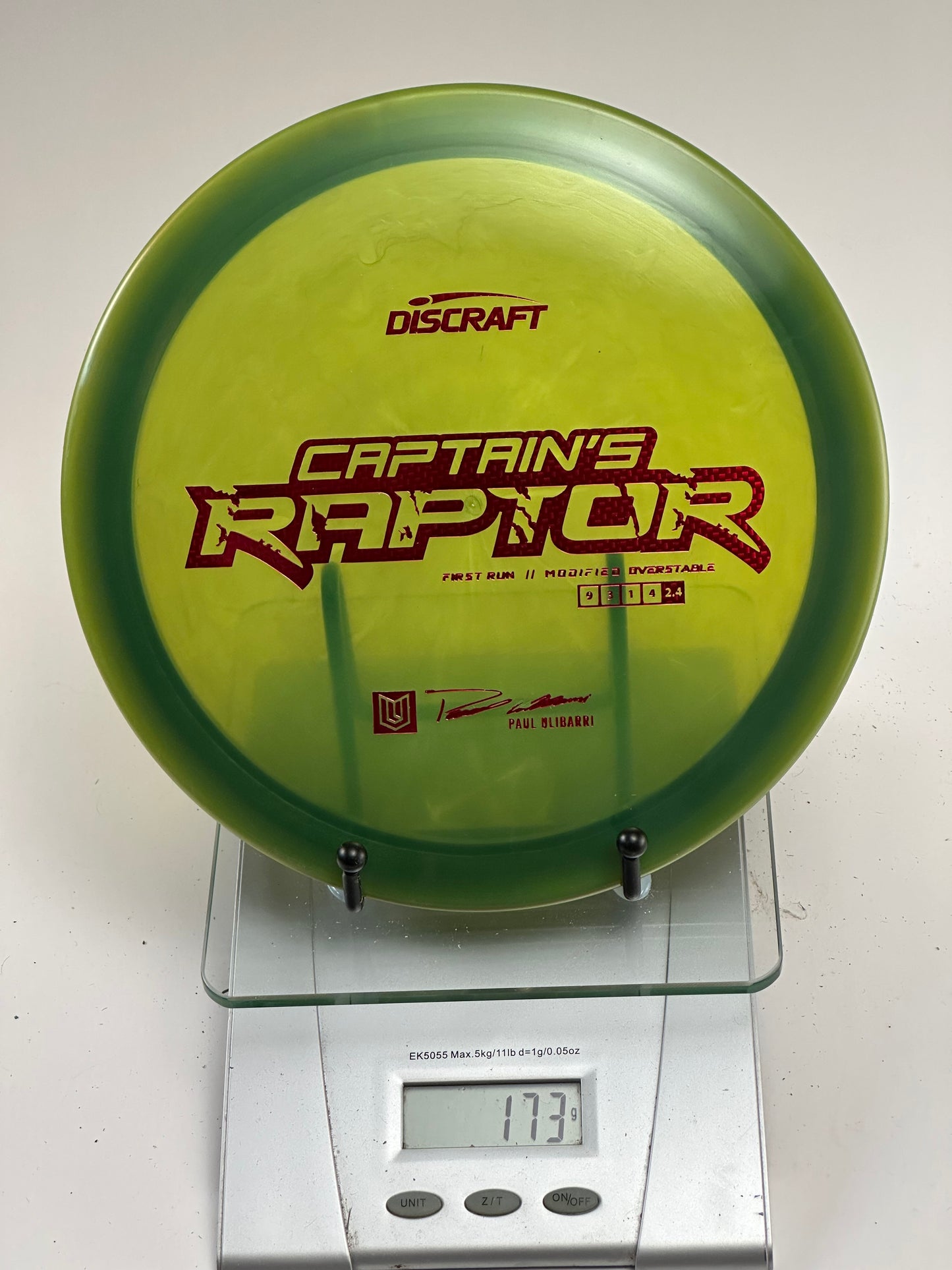 Discraft Captain's Raptor First Run Elite Z (Paul Ulibarri)