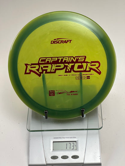 Discraft Captain's Raptor First Run Elite Z (Paul Ulibarri)