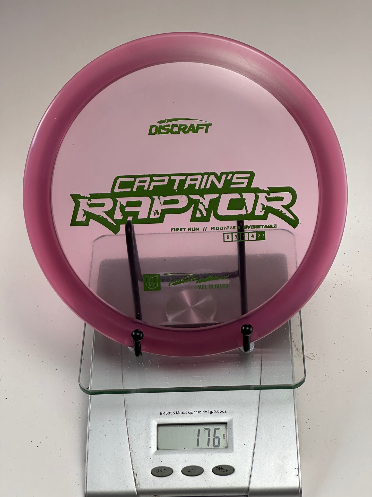Discraft Captain’s Raptor First Run Elite Z (Paul Ulibarri) Fairway Driver