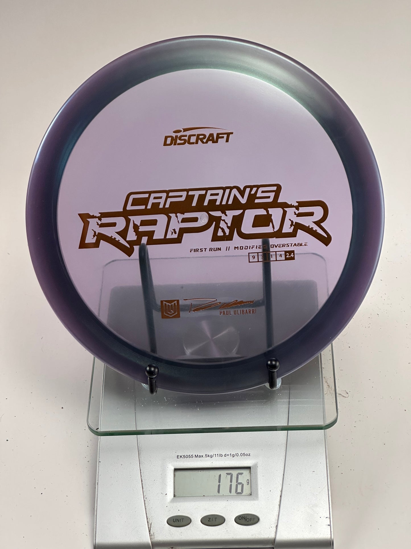 Discraft Captain's Raptor Elite Z First Run (Paul Ulibarri Stamp)