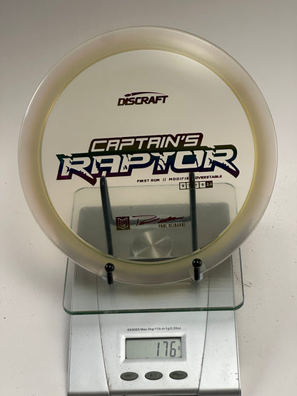 Discraft Captain’s Raptor Z Glo First Run (Paul Ulibarri)