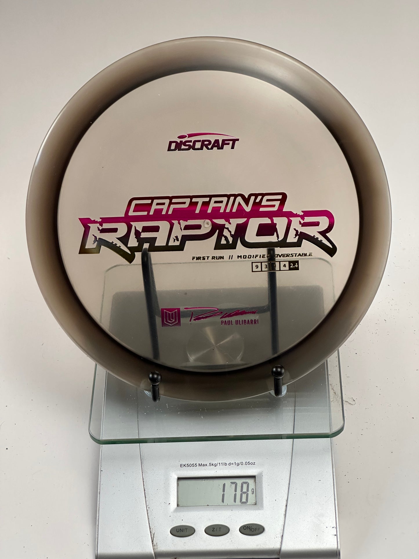 Discraft Z Glo Captain's Raptor First Run (Paul Ulibarri)