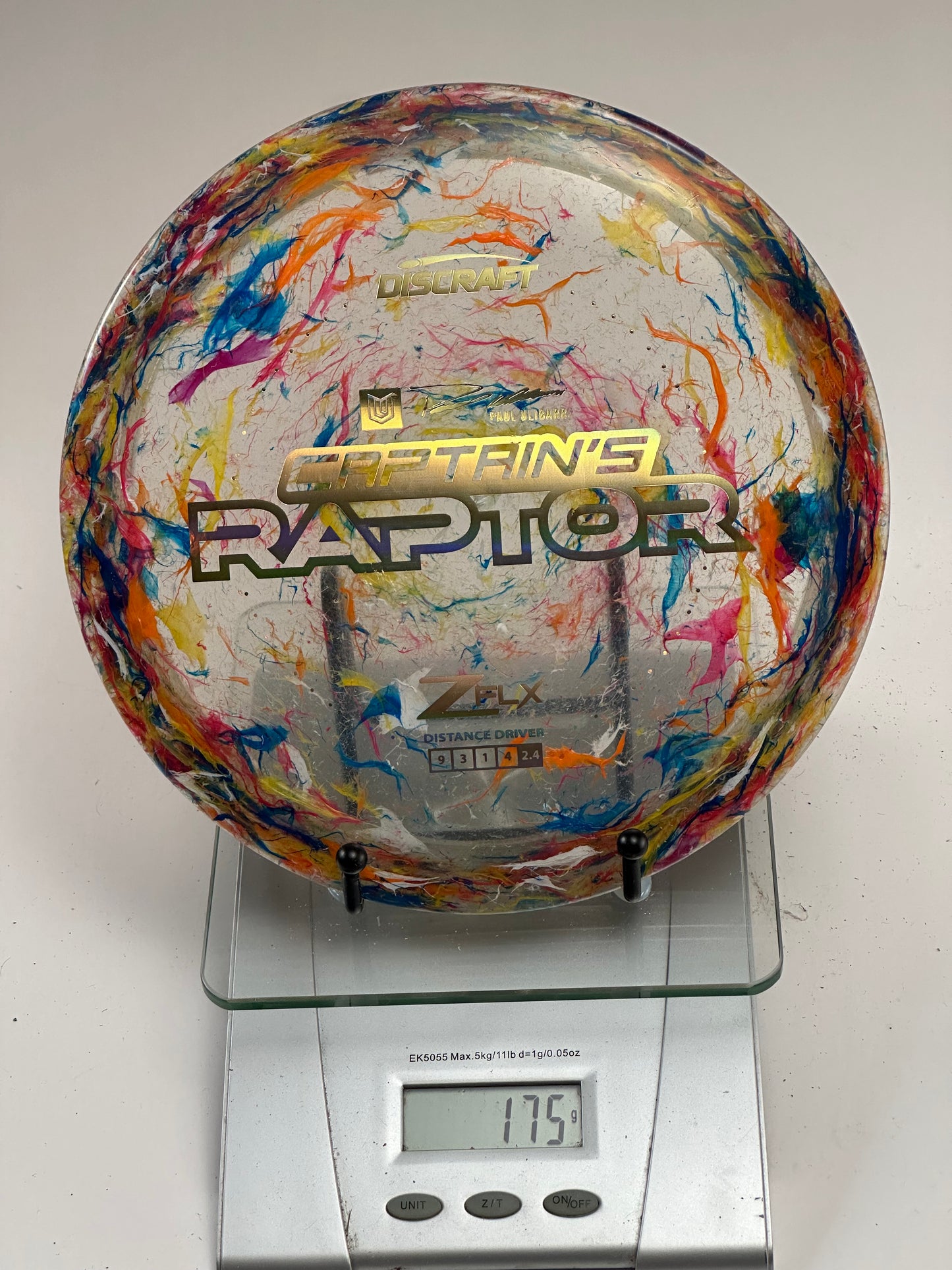 Discraft Captain's Raptor Z FLX Swirly (Paul Ulibarri) Distance Driver