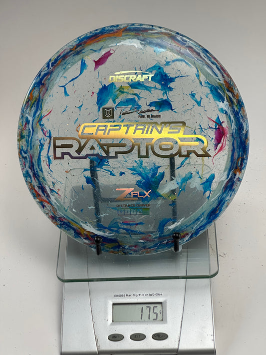 Discraft Captain's Raptor Z FLX (Paul Ulibarri) – Swirly Clear/Blue
