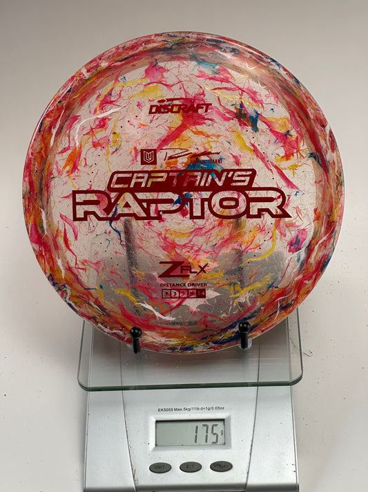 Discraft Captain's Raptor Z FLX (Ulibarri) Overstable Distance Driver