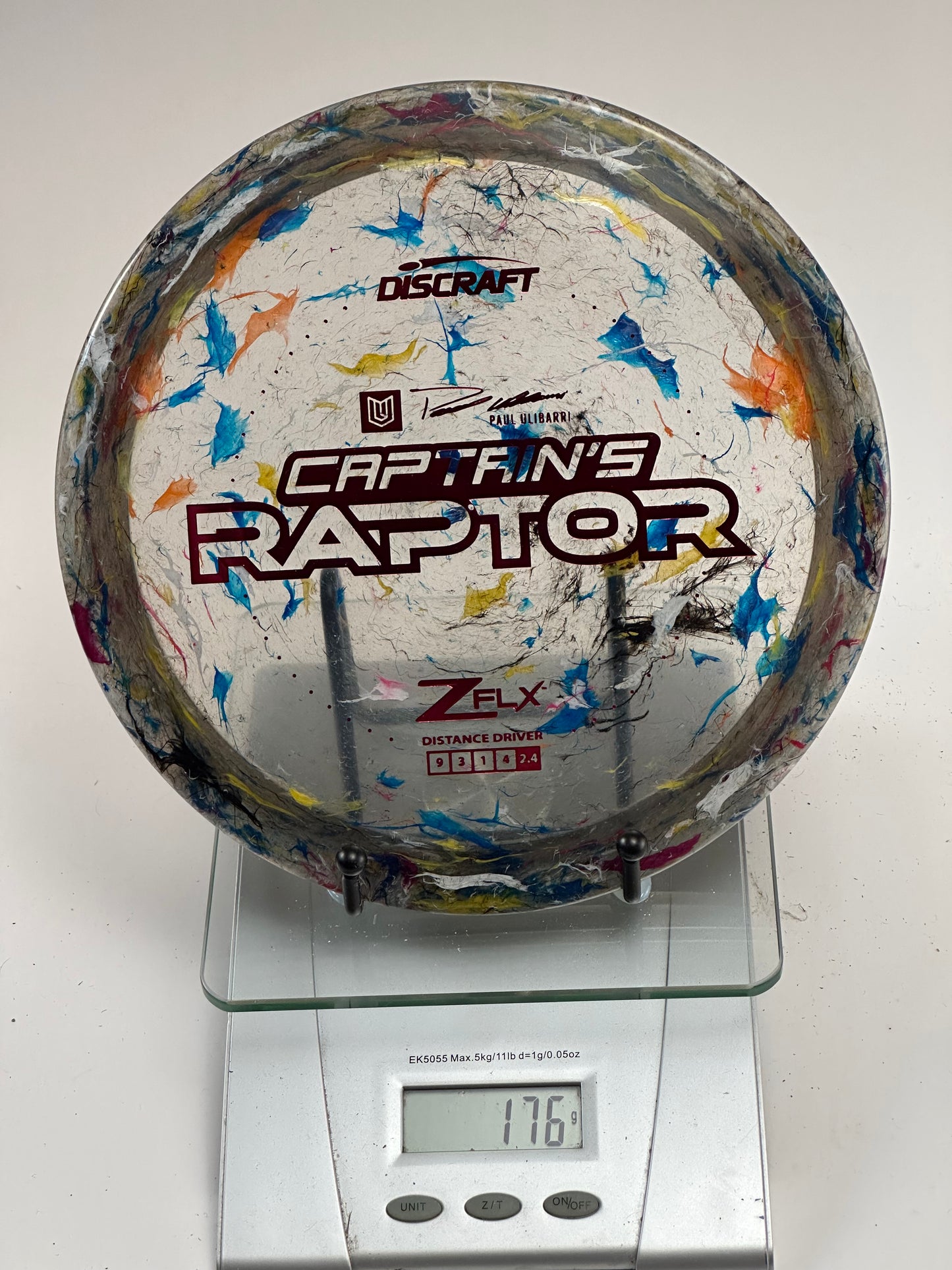 Discraft Captain's Raptor Z FLX Swirly (Paul Ulibarri) Overstable Driver