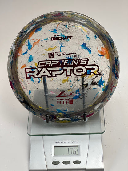 Discraft Captain's Raptor Z FLX Swirly (Paul Ulibarri) Overstable Driver