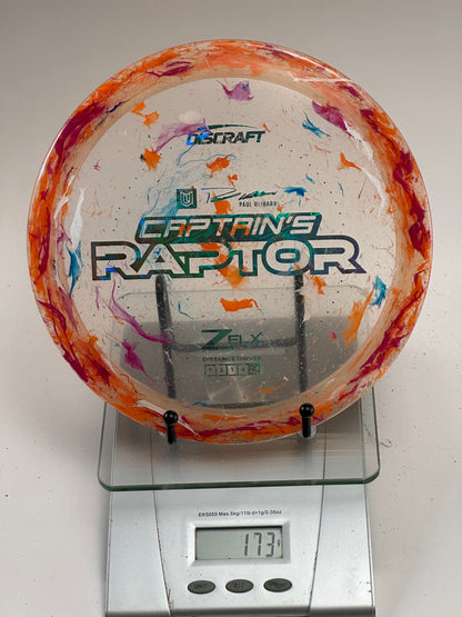 Discraft Captain’s Raptor Z FLX Swirly Distance Driver (Ulibarri)