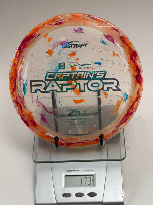 Discraft Captain’s Raptor Z FLX Swirly Distance Driver (Ulibarri)