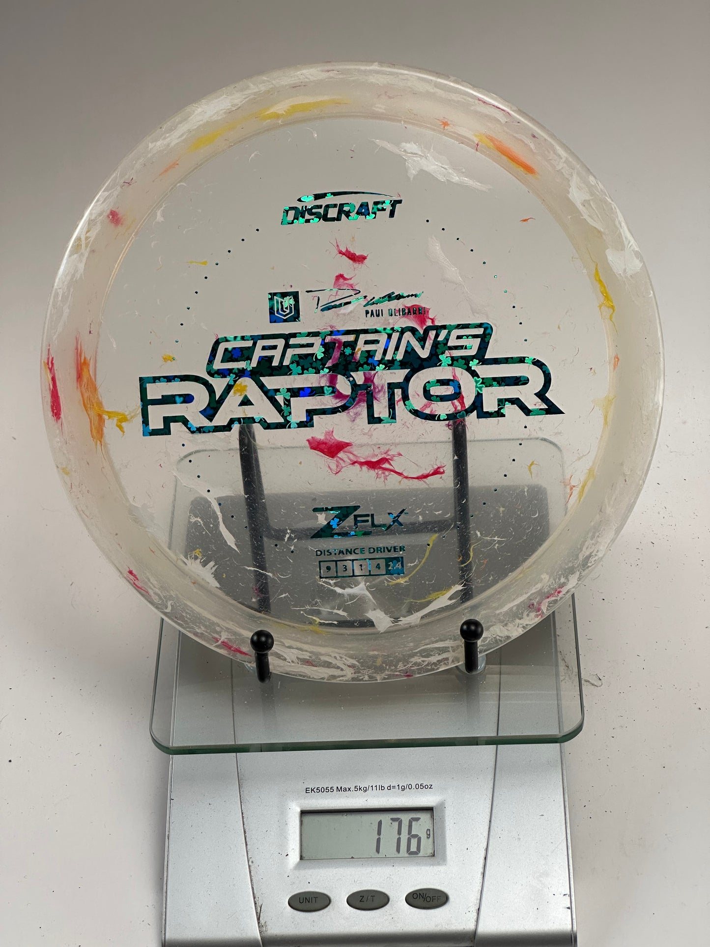 Discraft Captain’s Raptor Z FLX Swirly (Paul Ulibarri) Distance Driver