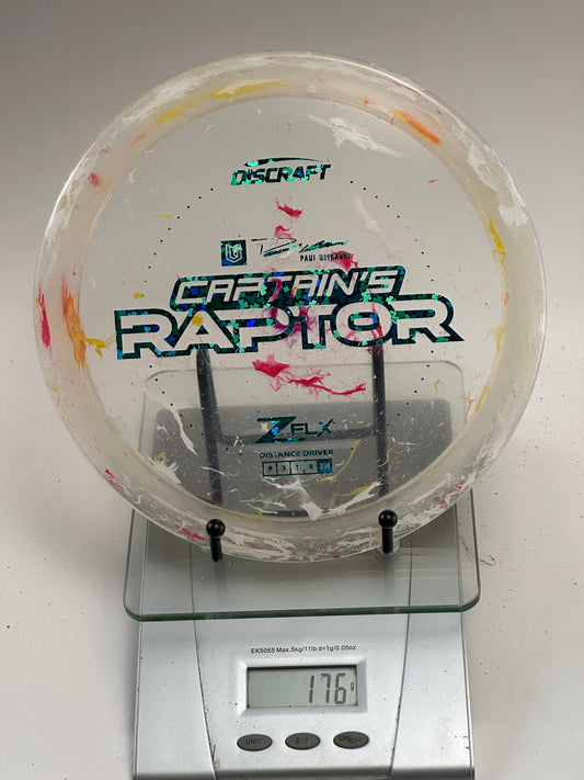 Discraft Captain’s Raptor Z FLX Swirly (Paul Ulibarri) Distance Driver