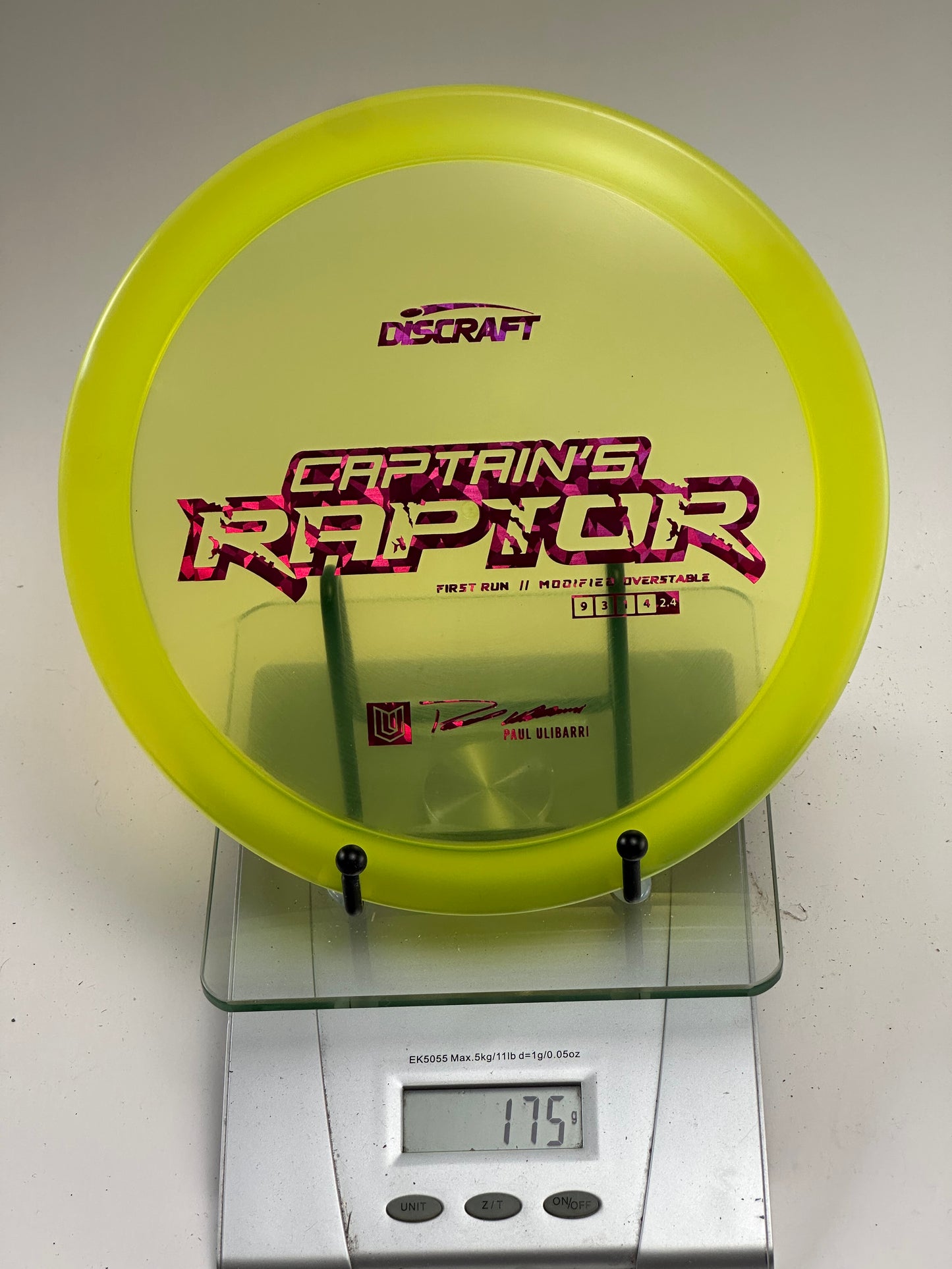 Discraft Captain’s Raptor First Run Z (Paul Ulibarri) Distance Driver