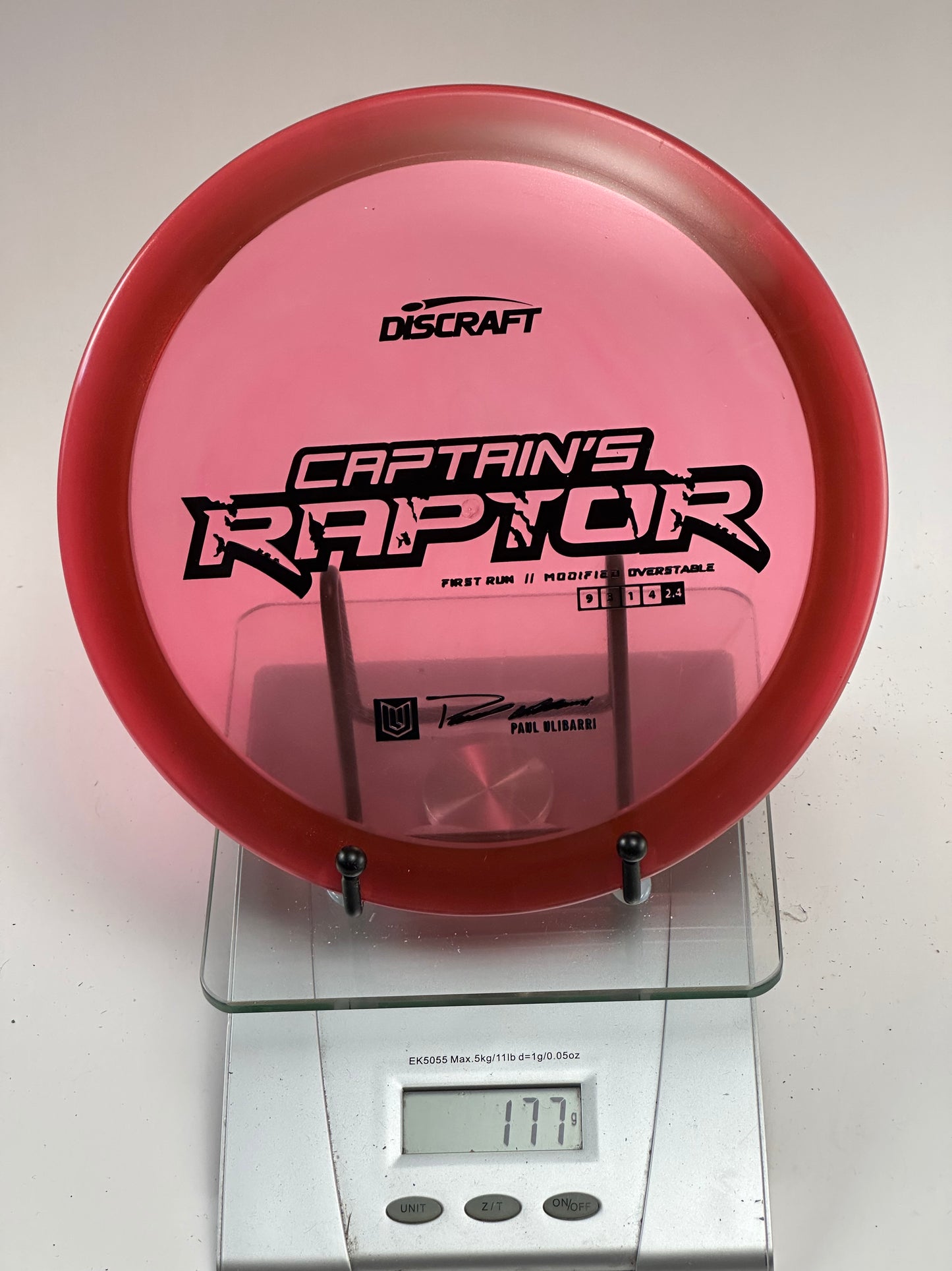 Discraft Captain's Raptor First Run Z (Paul Ulibarri) Overstable Driver
