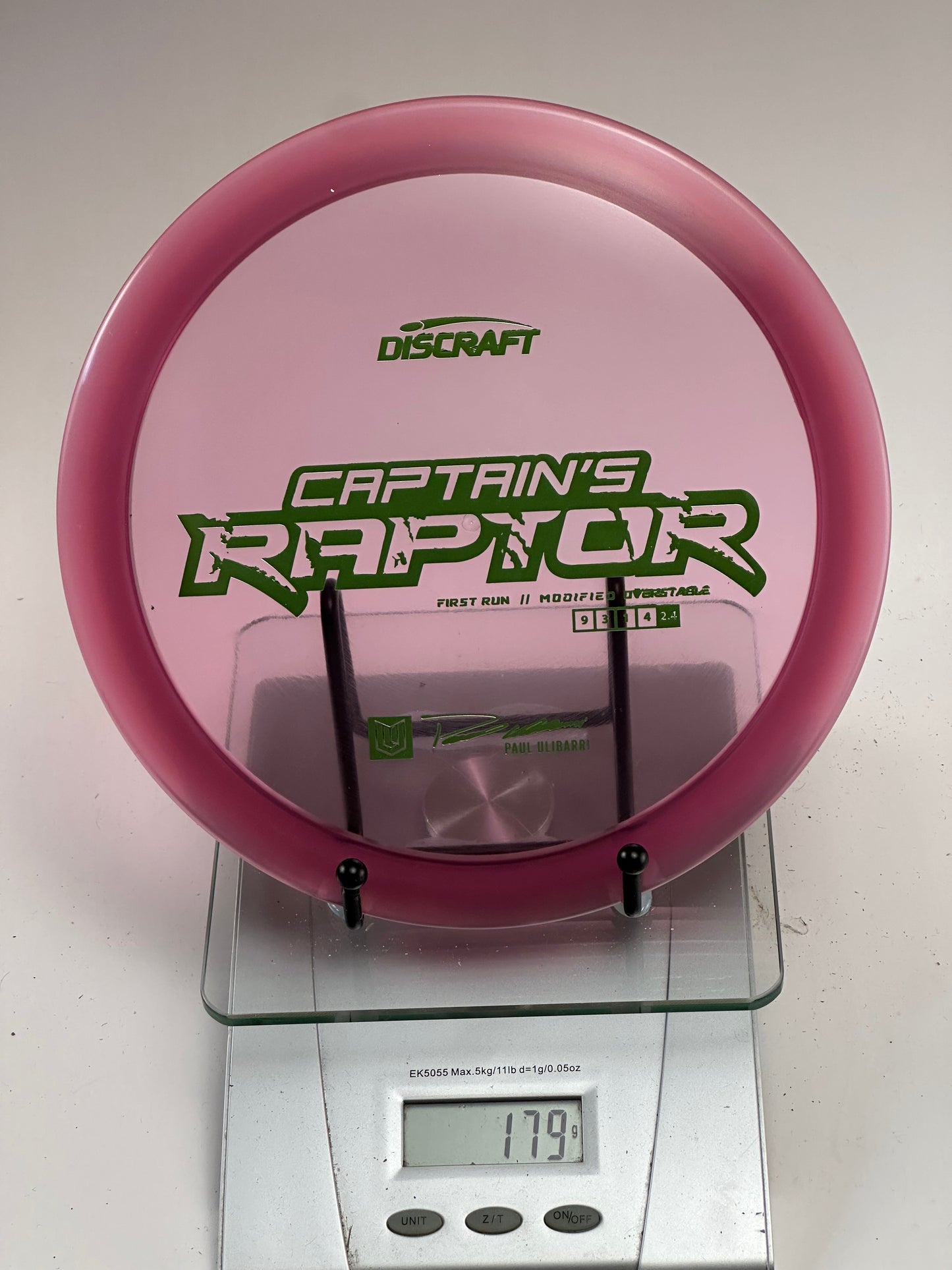 Discraft Captain's Raptor First Run Z (Paul Ulibarri) Distance Driver