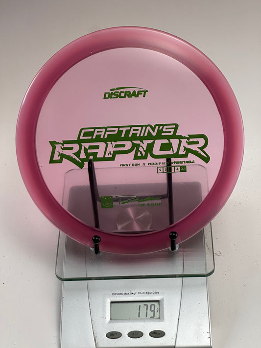 Discraft Captain's Raptor First Run Z (Paul Ulibarri) Distance Driver