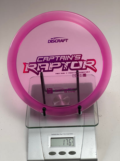 Discraft Z Captain's Raptor First Run (Paul Ulibarri) Distance Driver