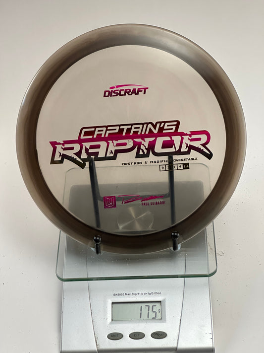 Discraft Captain’s Raptor First Run Z Distance Driver (Ulibarri Stamp)