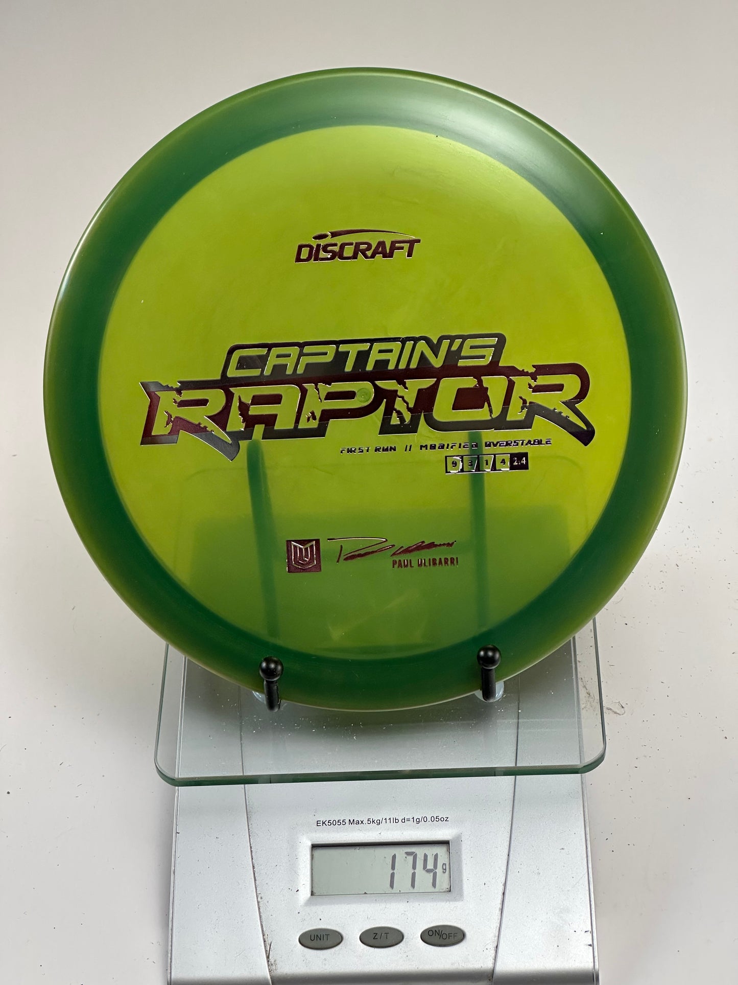 Discraft Captain's Raptor Z First Run Paul Ulibarri