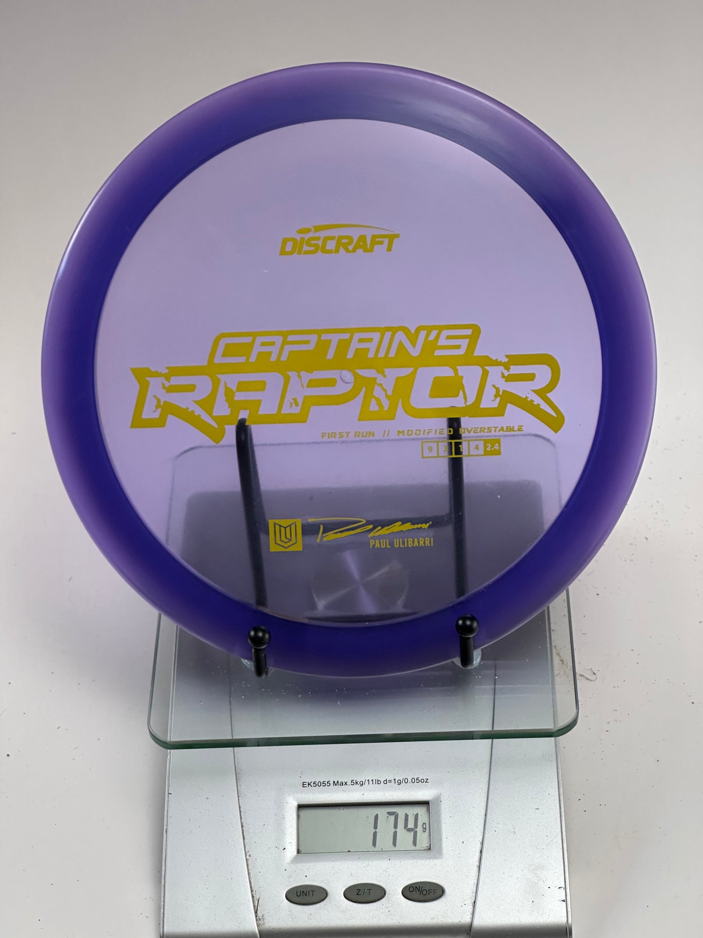 Discraft Captain’s Raptor First Run Z Distance Driver (Paul Ulibarri)