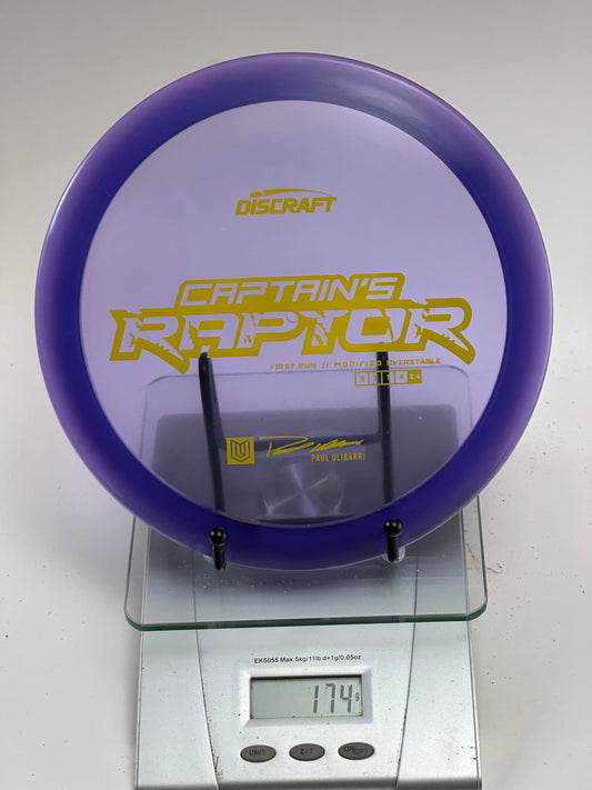Discraft Captain’s Raptor First Run Z Distance Driver (Paul Ulibarri)