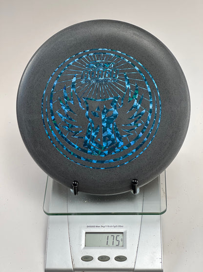 Discraft Roach Bro-D Rubber Blend Putter/Approach – Gray Speckle, Blue Shattered Foil