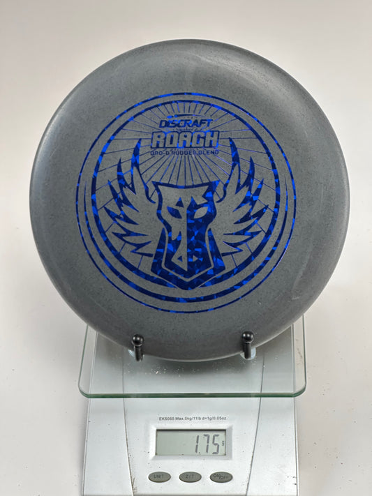 Discraft Roach Bro-D Rubber Blend Putter – Gray Speckle, Blue Holo Stamp
