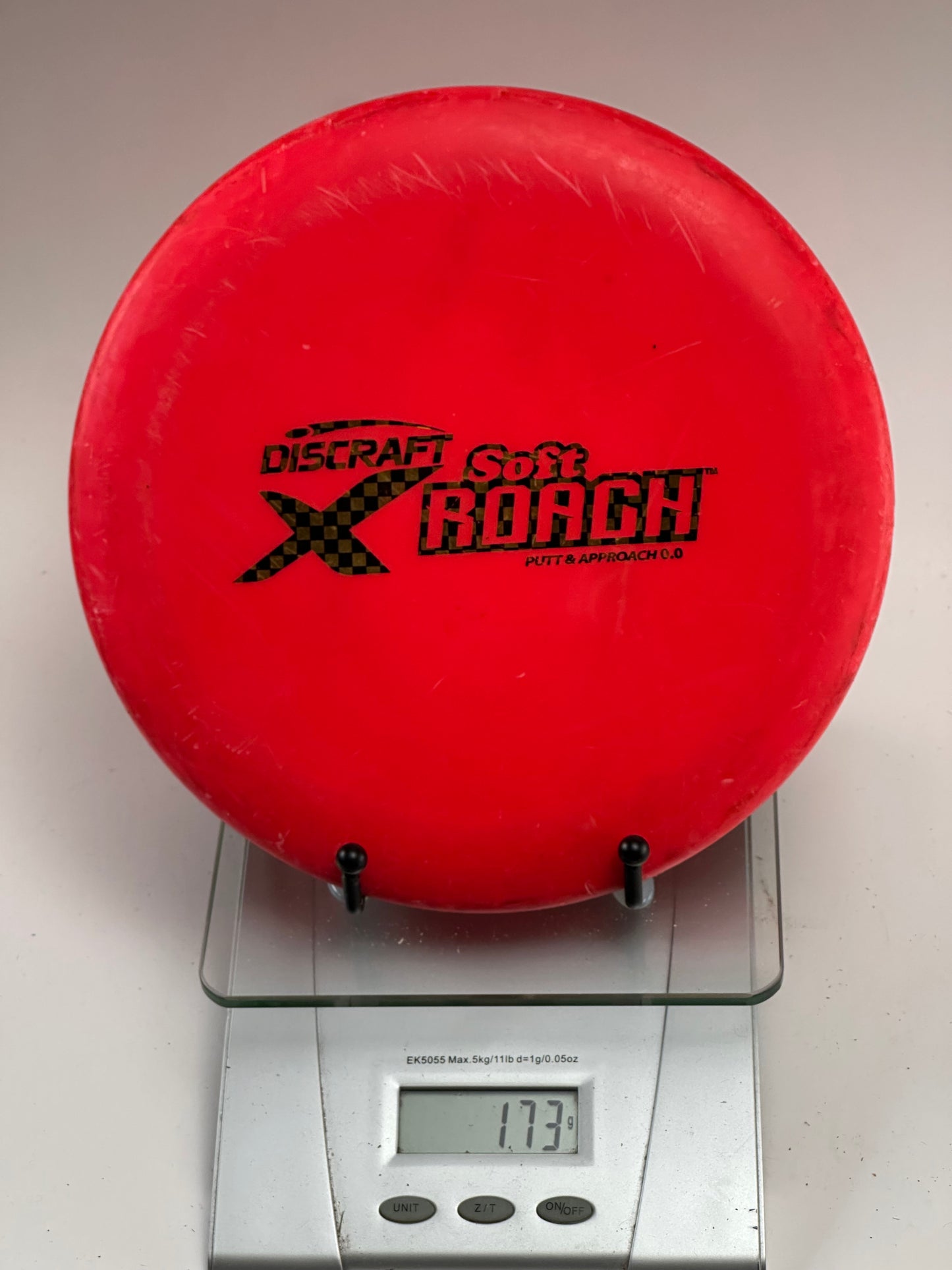 Discraft X Soft Roach Putter - Red with Black Stamp (Used)