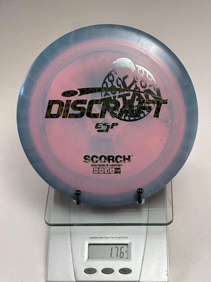 Discraft ESP Scorch – Pink/Blue Swirl w/ Leopard Discraft Stamp