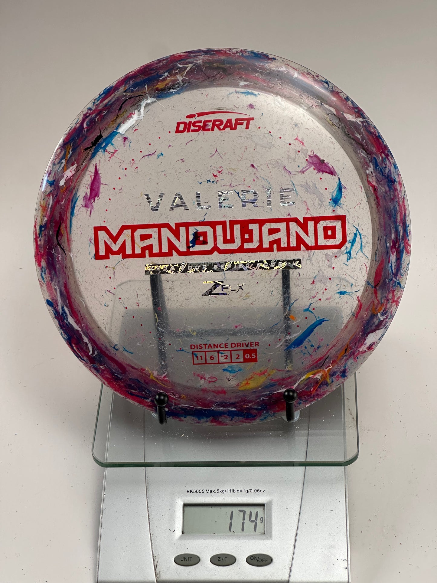 Discraft Z Swirl Scorch Valerie Mandujano Clear w/ Multi-Color Rim (Red Stamp)