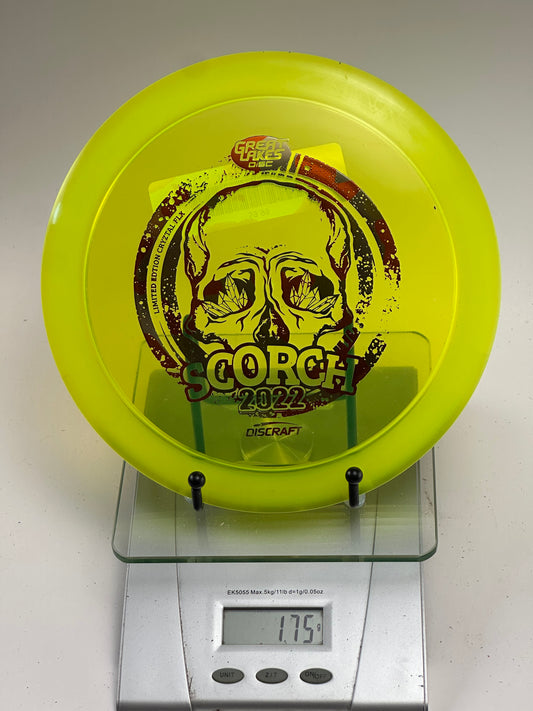Discraft CryZtal FLX Scorch 2022 Limited Edition - Transparent Yellow Skull Stamp