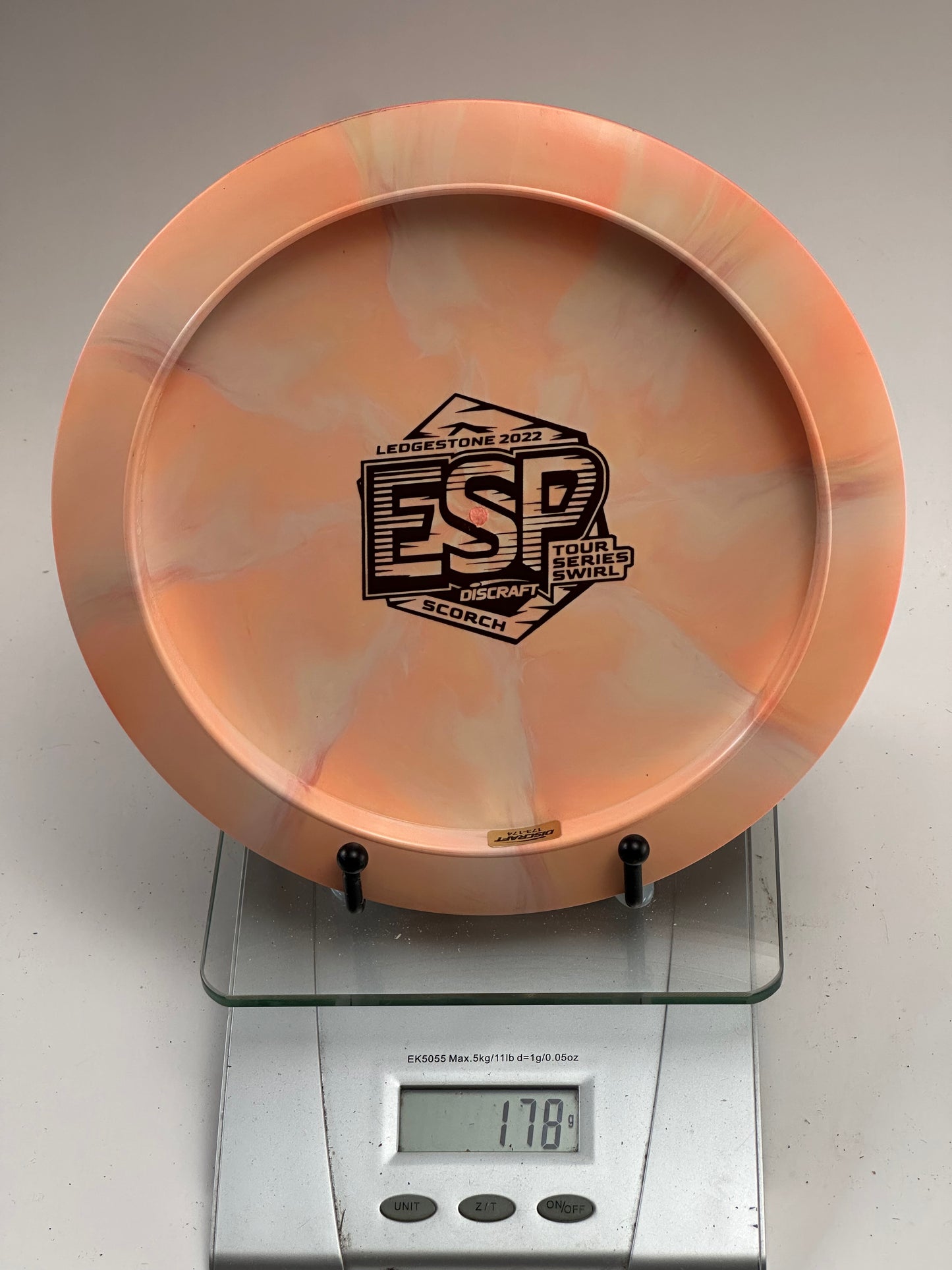 Discraft Scorch ESP Swirl Tour Series Ledgestone 2022 (Peach/Cream)