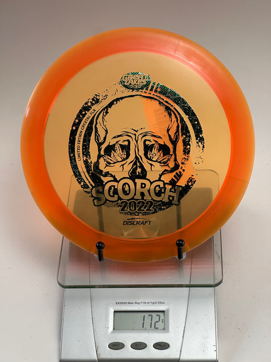 Discraft CryZtal FLX Scorch 2022 Great Lakes Disc Skull Stamp (Clear/Orange)