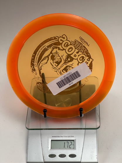 Discraft CryZtal FLX Scorch 2022 Great Lakes Disc Skull Stamp (Clear/Orange)