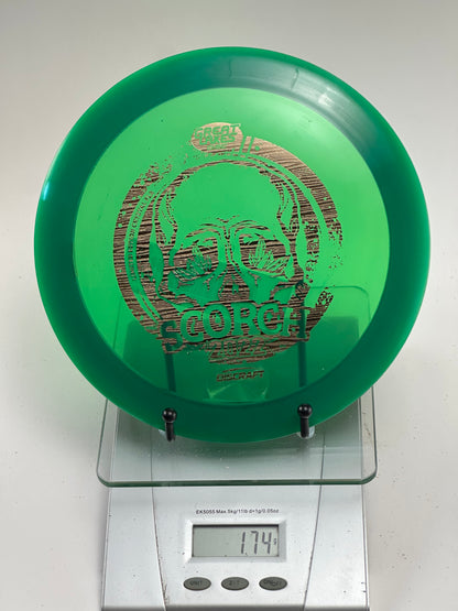 Discraft CryZtal FLX Scorch | 2022 Great Lakes Disc Skull Stamp | Green