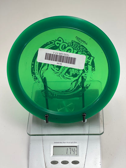 Discraft CryZtal FLX Scorch | 2022 Great Lakes Disc Skull Stamp | Green