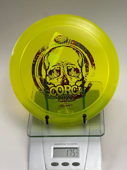Discraft CryZtal FLX Scorch (2022 Great Lakes Disc Skull Stamp) Yellow