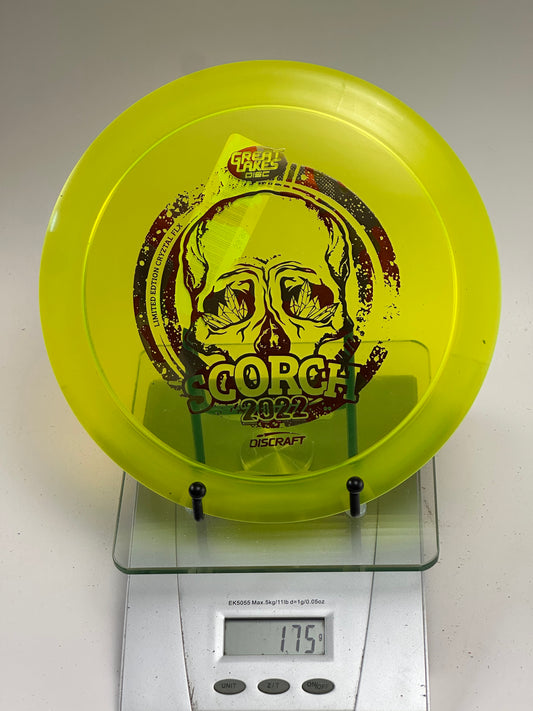 Discraft CryZtal FLX Scorch (2022 Great Lakes Disc Skull Stamp) Yellow