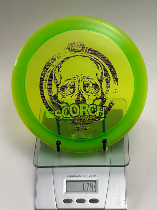 Discraft CryZtal FLX Scorch 2022 Great Lakes Disc Skull Stamp - Green