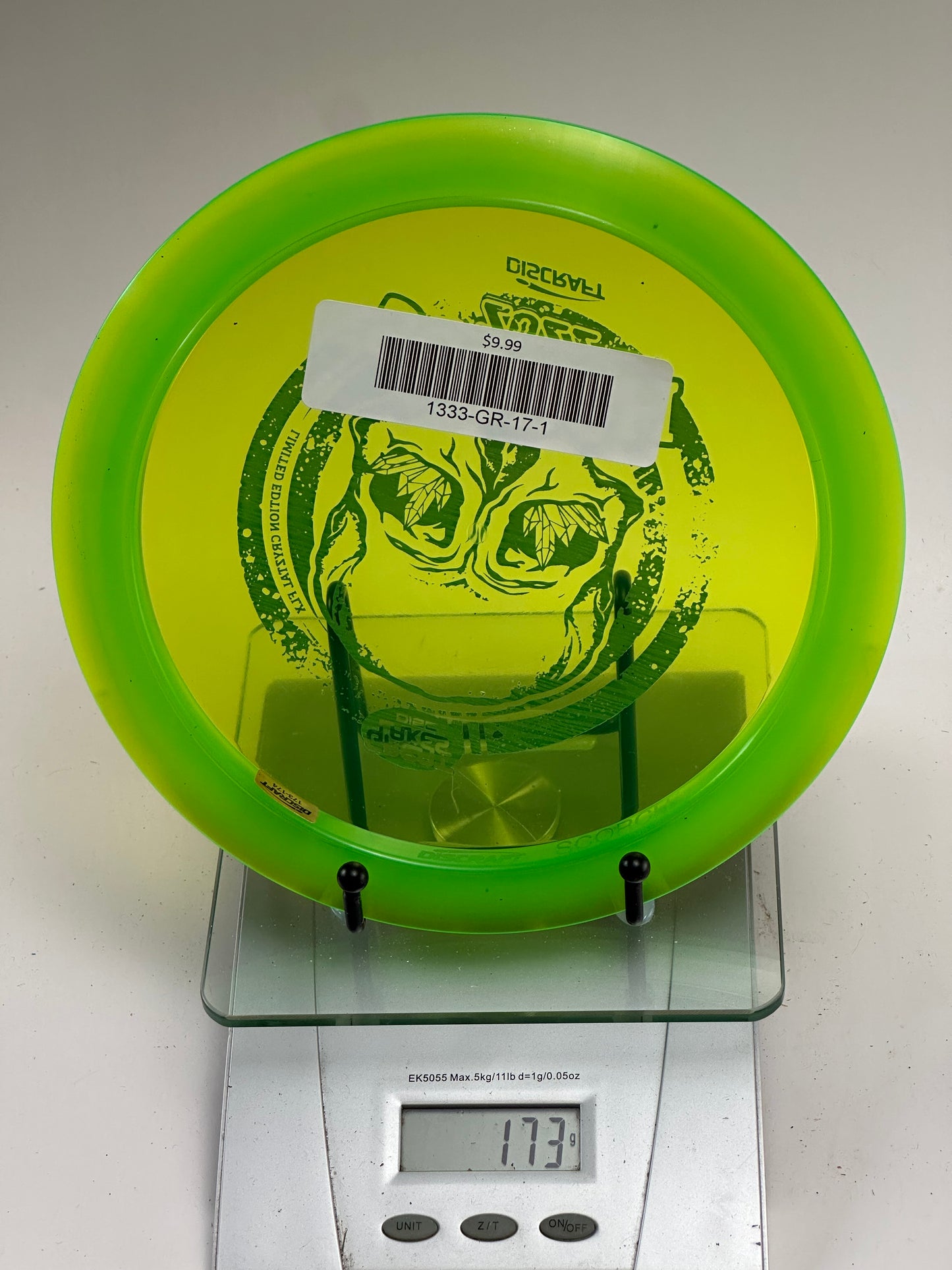 Discraft CryZtal FLX Scorch 2022 Great Lakes Disc Skull Stamp - Green