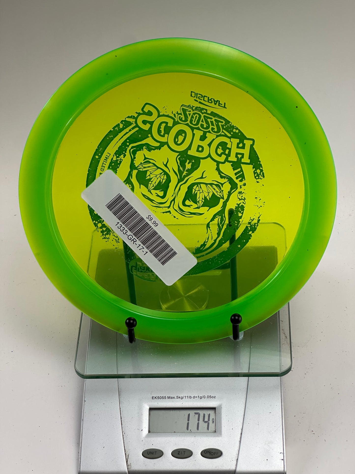 Discraft CryZtal FLX Scorch (2022 Great Lakes Disc Skull) Green/Clear