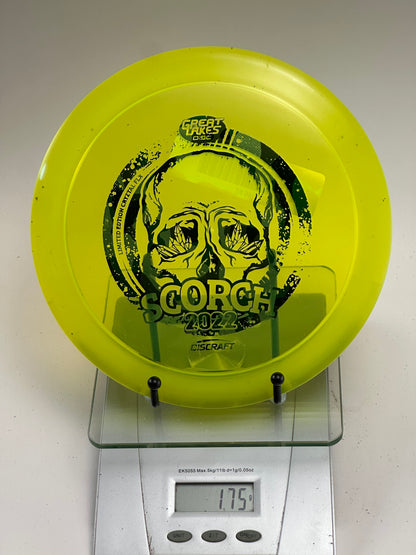 Discraft CryZtal FLX Scorch 2022 Great Lakes Disc Skull Stamp - Yellow