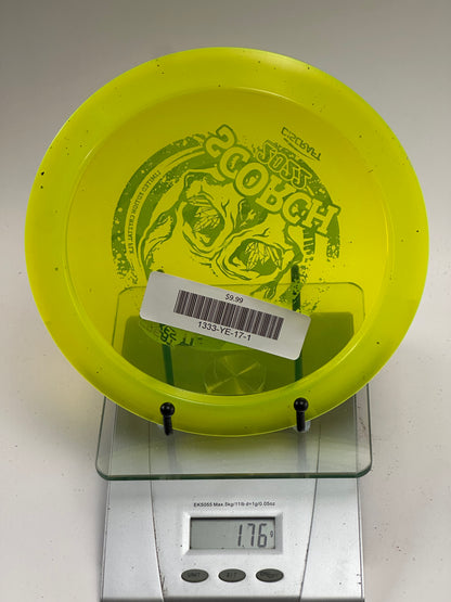 Discraft CryZtal FLX Scorch 2022 Great Lakes Disc Skull Stamp - Yellow